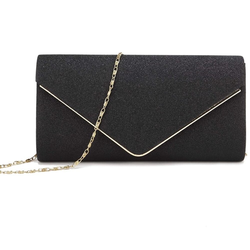 Shimmer black clutch NWT